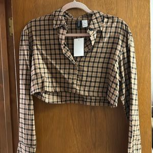 Cotton crop button up H&M